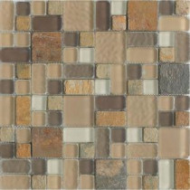 No Ka 'Oi Paia-Pa420 Stone And Glass Blend 12 in. x 12 in. Mesh Mounted Floor & Wall Tile (5 sq. ft. / case)