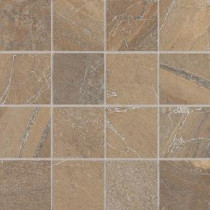 Ayers Rock Bronzed Beacon 13 in. x 13 in. Glazed Porcelain Mosaic Floor and Wall Tile