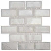 Carrara Beveled 12 in. x 12 in. x 10 mm Marble Mosaic Wall Tile