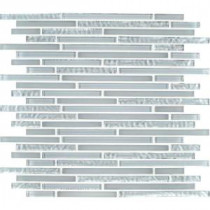Ice Floe Blend Interlocking 12 in. x 12 in. x 8 mm Glass Mosaic Tile (10 sq. ft. / case)