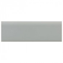 Semi-Gloss Desert Gray 2 in. x 6 in. Ceramic Surface Bullnose Wall Tile