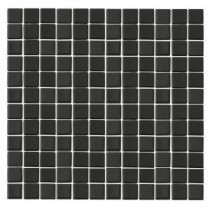 Monoz M-Black-1401 Mosaic Recycled Glass 12 in. x 12 in. Mesh Mounted Floor & Wall Tile (5 sq. ft. / case)
