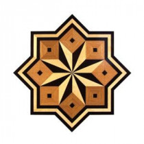 Star Medallion Unfinished Decorative Wood Floor Inlay MS003 - 5 in. x 3 in. Take Home Sample
