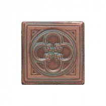 Castle Metals 2 in. x 2 in. Aged Copper Metal Insert Accent Tile