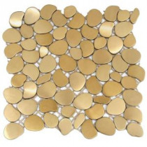 Metal Freeform Solar 11 in. x 11 in. x 6.35 mm Accent Metal Mesh-Mounted Mosaic Wall Tile (8.4 sq. ft. / case)