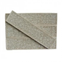 Roman Selection Iced Tan 2 in. x 8 in. x 9 mm Glass Mosaic Tile