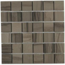 Athens Gray 2X2 Mesh Mounted Squares - 12 in. x 12 in. x 10 mm Honed Marble Floor and Wall Mosaic Tile