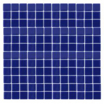 Monoz M-Blue-1402 Mosaic Recycled Glass 12 in. x 12 in. Mesh Mounted Floor & Wall Tile (5 sq. ft. / case)