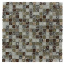 Helter Skelter 12 in. x 12 in. x 8 mm Mixed Materials Mosaic Floor and Wall Tile