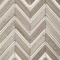 Royal Herringbone Sand 10-1/2 in. x 12 in. x 10 mm Polished Marble Mosaic Tile