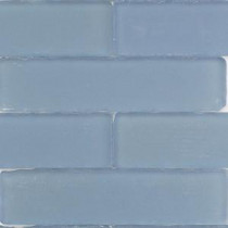 Ocean Cloud Beached 9 Loose Pieces 2 in. x 8 in. x 8 mm Frosted Glass Mosaic Tile
