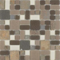 No Ka 'Oi Wailea-Wa420 Stone And Glass Blend 12 in. x 12 in. Mesh Mounted Floor & Wall Tile (5 sq. ft. / case)