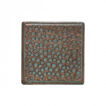 Castle Metals 2 in. x 2 in. Aged Copper Metal Insert B Accent Wall Tile