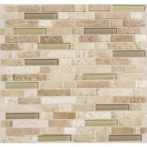 Stone Radiance Mushroom 11-3/4 in. x 12-1/2 in. x 8 mm Glass and Stone Mosaic Blend Wall Tile