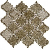 Roman Selection Iced Gold Lantern 9-3/4 in. x 10-1/2 in. x 8 mm Glass Mosaic Tile