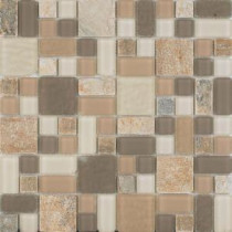 No Ka 'Oi Lahaina-La420 Stone And Glass Blend 12 in. x 12 in. Mesh Mounted Floor & Wall Tile (5 sq. ft. / case)