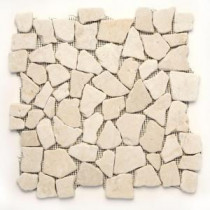Indonesian Jakarta Moon 12 in. x 12 in. x 6.35 mm Natural Stone Pebble Mesh-Mounted Mosaic Tile (10 sq. ft. / case)