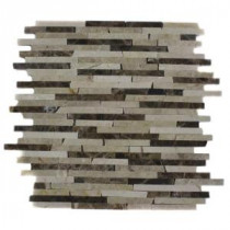 Cracked Joint Classic Brick Layout 12 in. x 12 in. x 8 mm Marble Mosaic Floor and Wall Tile
