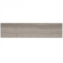 Brushed Athens Gray 2 in. x 8 in. x 8 mm Marble Mosaic Tile