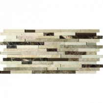 Ashlar Rock Interlocking 8 in. x 18 in. x 8 mm Glass Stone Mesh-Mounted Mosaic Tile