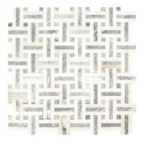 Windswept 13 in. x 13 in. x 8 mm Marble Mosaic Wall Tile