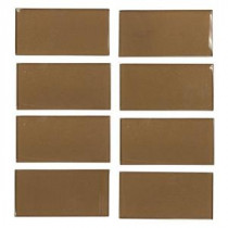 Lava Cake Cold Spray 3 in. x 6 in. Glass Wall Tile