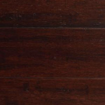 Handscraped Strand Woven Dark Mahogany 1/2 in. x 5-1/8 in. x 72-7/8 in. Length Solid Bamboo Flooring (25.93 sq.ft./case)