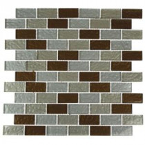 Metallic Ale Blend 12 in. x 12 in. x 8 mm Glass Mosaic Floor and Wall Tile
