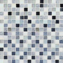 Winter Opal Cut Edge 12 in. x 12 in. x 6 mm Glass Marble Mosaic Tile