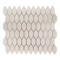 Dovetail Cream 10-3/4 in. x 12-1/8 in. x 8 mm Ceramic Mosaic Tile