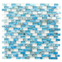 La Jolla 12.25 in. x 12 in. x 8 mm Glass and Shell Mosaic Wall Tile