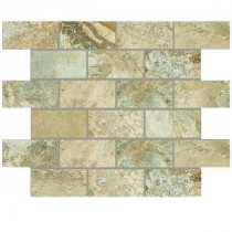 Folkstone Sandy Beach 12 in. x 12 in. x 8 mm Porcelain Brick-Joint Mosaic Tile