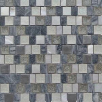 Charm II Rocky 12 in. x 12 in. x 8 mm Glass and Stone Mosaic Tile
