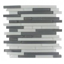 Temple Midnight 12 in. x 12 in. x 8 mm Glass Mosaic Floor and Wall Tile