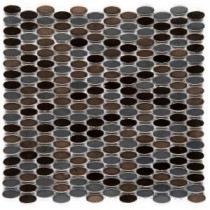 Fuse Metal Blend 12 in. x 12 in. x 4 mm Porcelain Mesh-Mounted Mosaic Tile
