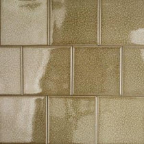 Roman Selection Iced Gold 4 in. x 4 in. x 8 mm Glass Mosaic Tile