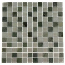 Contempo Ming White 12 in. x 12 in. x 8 mm Marble and Glass Mosaic Floor and Wall Tile