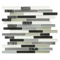 12 in. x 13 in. x 7 mm Peel and Stick Glass/Stone/Metal Mosaic Wall Tile