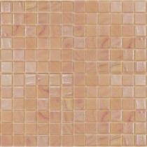 Gemstonez Rose Quartz-1302 Mosaic Recycled Glass 12 in. x 12 in. Mesh Mounted Floor & Wall Tile (5 sq. ft. / case)