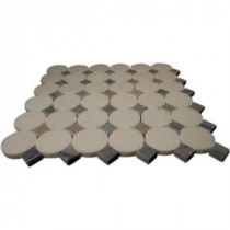 Orbit Satellite 12 in. x 12 in. x 8 mm Marble Mosaic Floor and Wall Tile