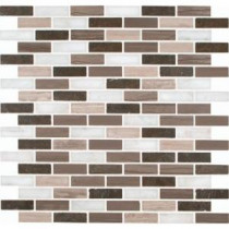 Arctic Storm 12 in. x 12 in. x 10 mm Honed Marble Mesh-Mounted Mosaic Floor and Wall Tile