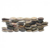Standing Pebbles Corolla 4 in. x 12 in. Natural Stone Pebble Mosaic Rock Wall Tile (5 sq. ft. / case)
