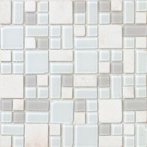 No Ka 'Oi Kapalua-Ka420 Stone And Glass Blend 12 in. x 12 in. Mesh Mounted Floor & Wall Tile (5 sq. ft. / case)