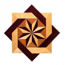 Star Medallion Unfinished Decorative Wood Floor Inlay MS002 - 5 in. x 3 in. Take Home Sample