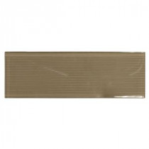 Pecan Brown 3 in. x 12 in. x 8 mm Glass Wall Tile