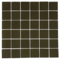 Contempo Khaki 12 in. x 12 in. x 8 mm Frosted Glass Mosaic Floor and Wall Tile
