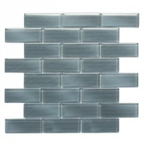 Mardi Gras Metairie 12 in. x 12 in. x 6.35 mm Medium Gray Glass Mesh-Mounted Mosaic Wall Tile (10 sq. ft. / case)