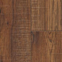 Distressed Brown Hickory Laminate Flooring - 5 in. x 7 in. Take Home Sample