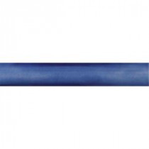 Hand-Painted Azul Blue 1 in. x 6 in. Ceramic Quarter Round Trim Wall Tile