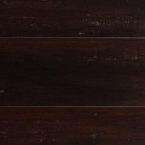 Handscraped Strand Woven Warm Espresso 1/2 in. x 5-1/8 in. x 72-7/8 in. Length Solid Bamboo Flooring (25.93 sq.ft./case)
